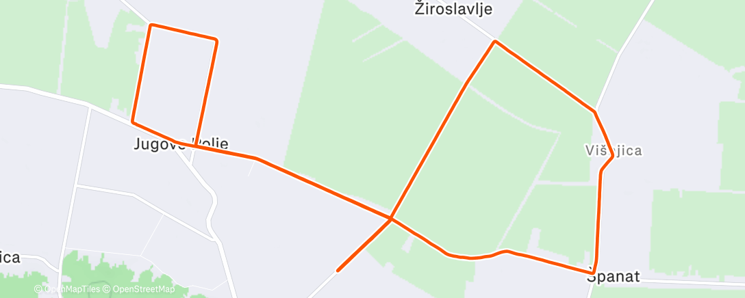 Map of the activity, Morning Run