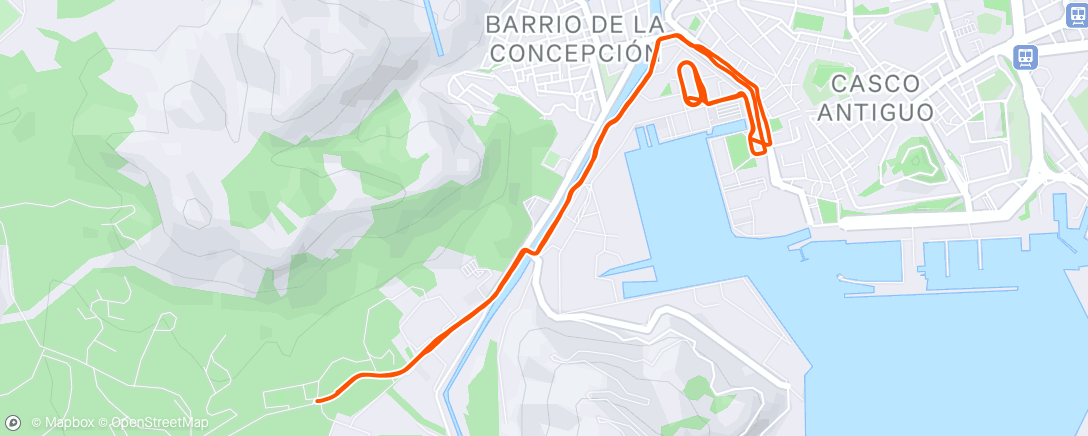 Map of the activity, Carrera de mañana