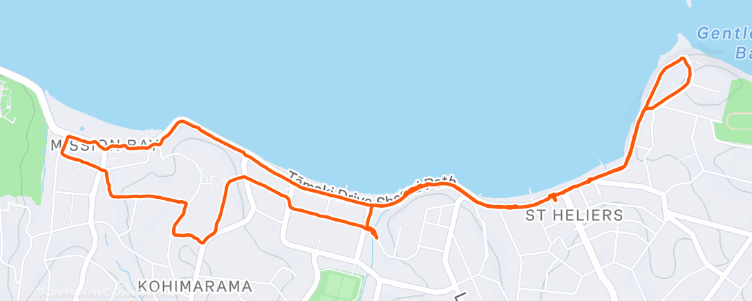 Map of the activity, Morning Walk