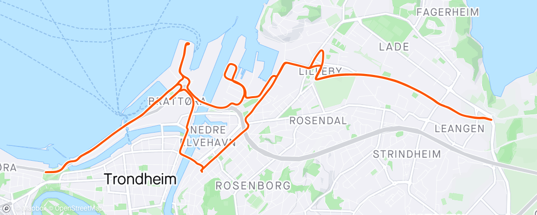 Map of the activity, Evening Roller Ski