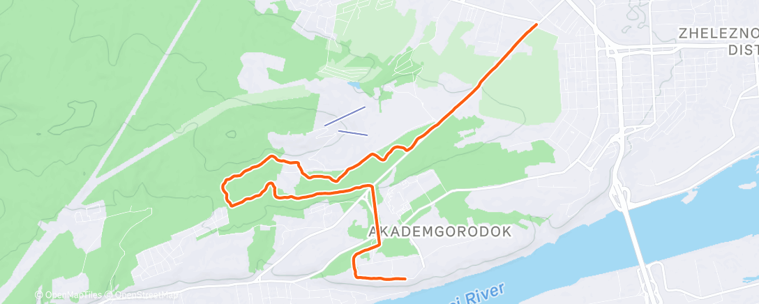 Map of the activity, Трейлраннинг (утро)