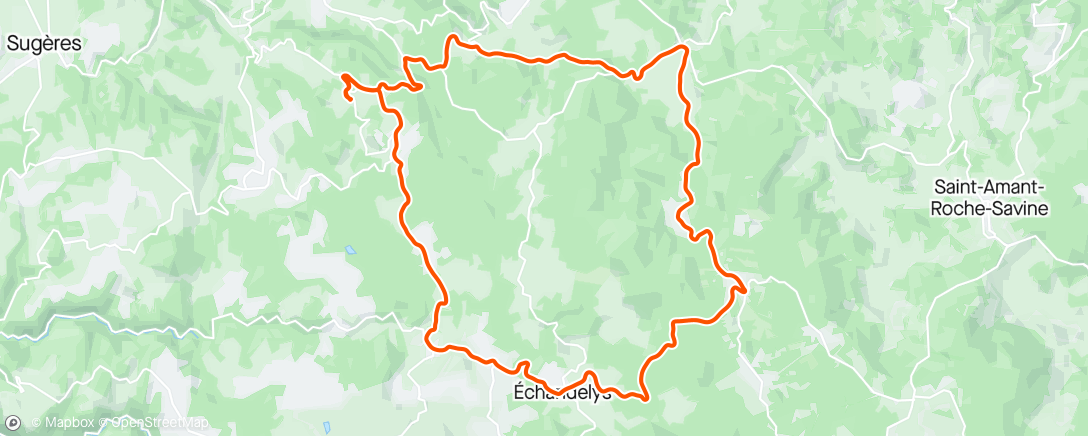 Map of the activity, Afternoon Ride at Brousse