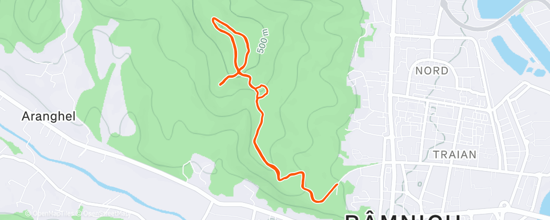 Map of the activity, Morning Trail Run