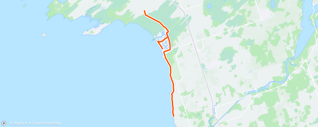 Mapa de la actividad, Lunch E-Bike Ride