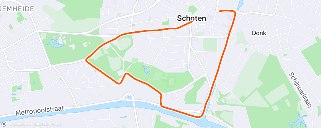 Map of the activity, Morning Run
