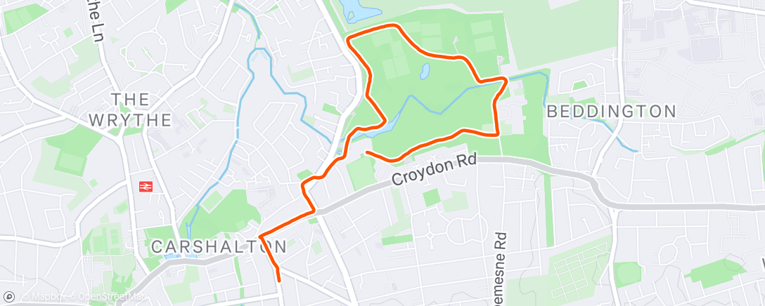 Map of the activity, Morning Run