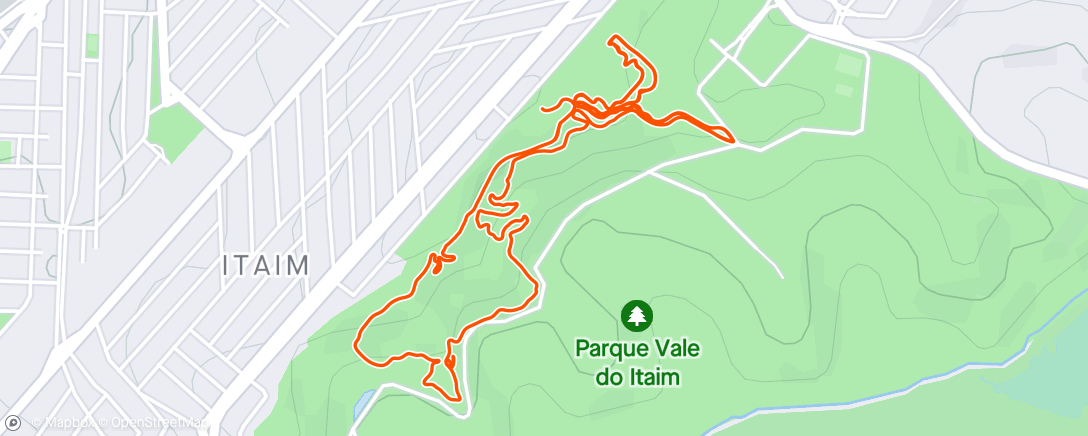 Map of the activity, Voltinha no parque