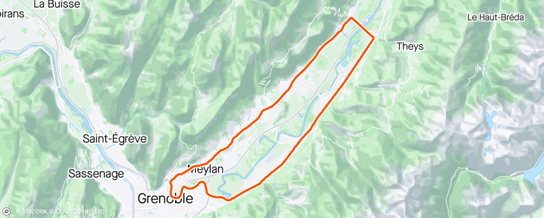 Map of the activity, 32 km/h ; Place à Liège-Bastogne-Liège 😍