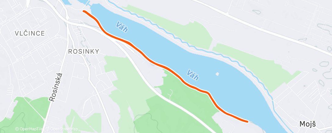 Map of the activity, Evening Run