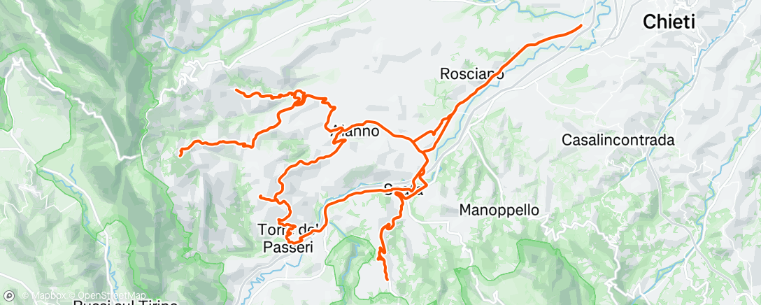 Mappa dell'attività Pedalata dell'ora di pranzo