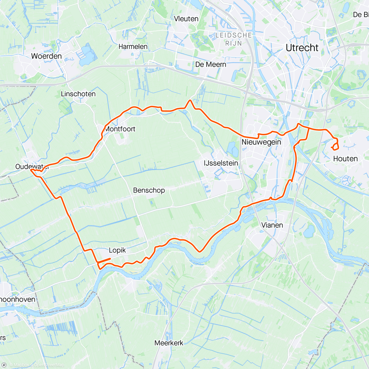 Map of the activity, Heerlijk zonnig rondje Oudewater