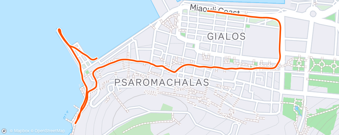 Map of the activity, Run around the Block