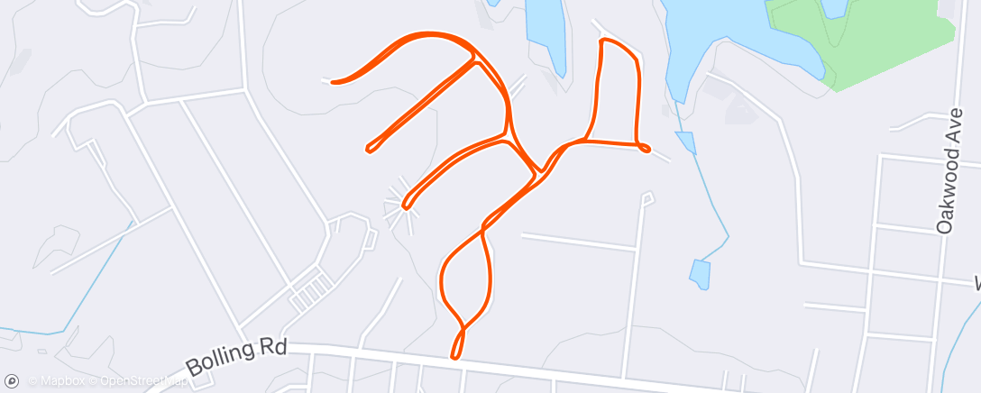 Map of the activity, Wednesday Eve Stroller Run