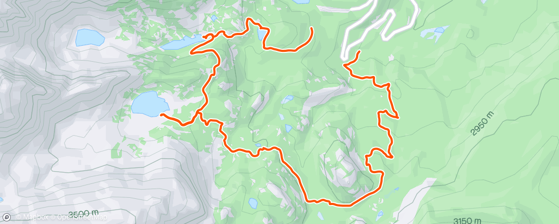 Map of the activity, Lunch Hike