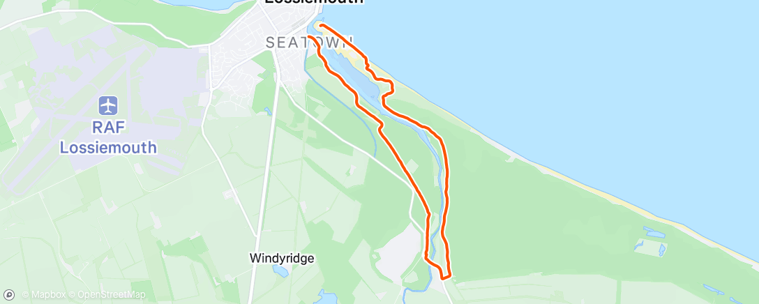 Map of the activity, Sunny start and end