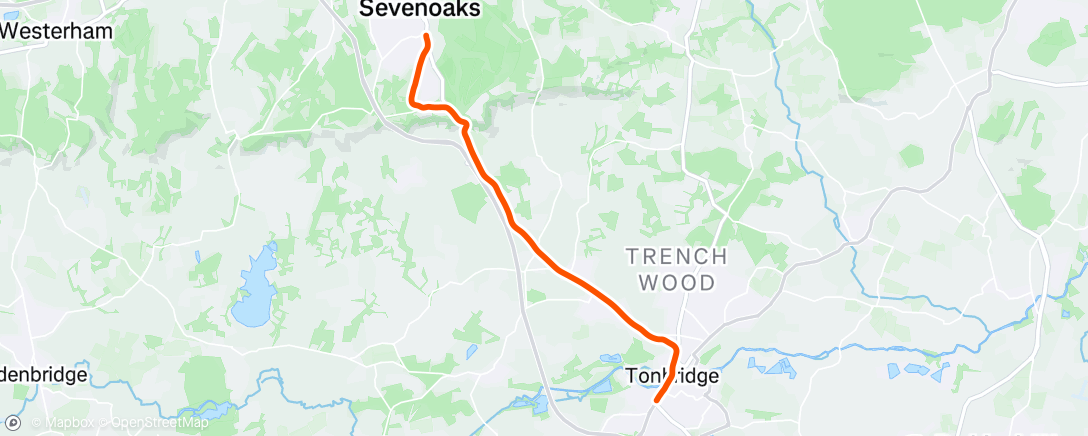 Map of the activity, Afternoon Ride