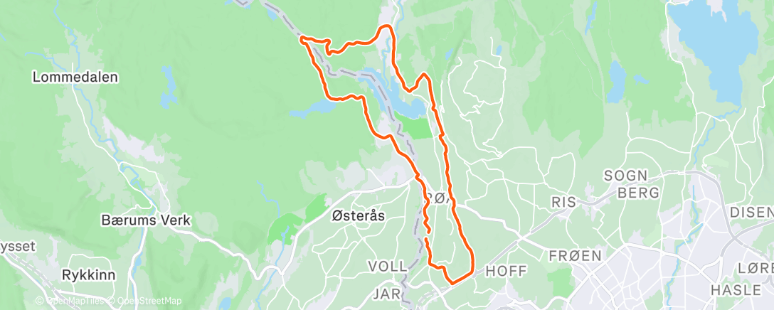 Map of the activity, Etterlengtet langtur