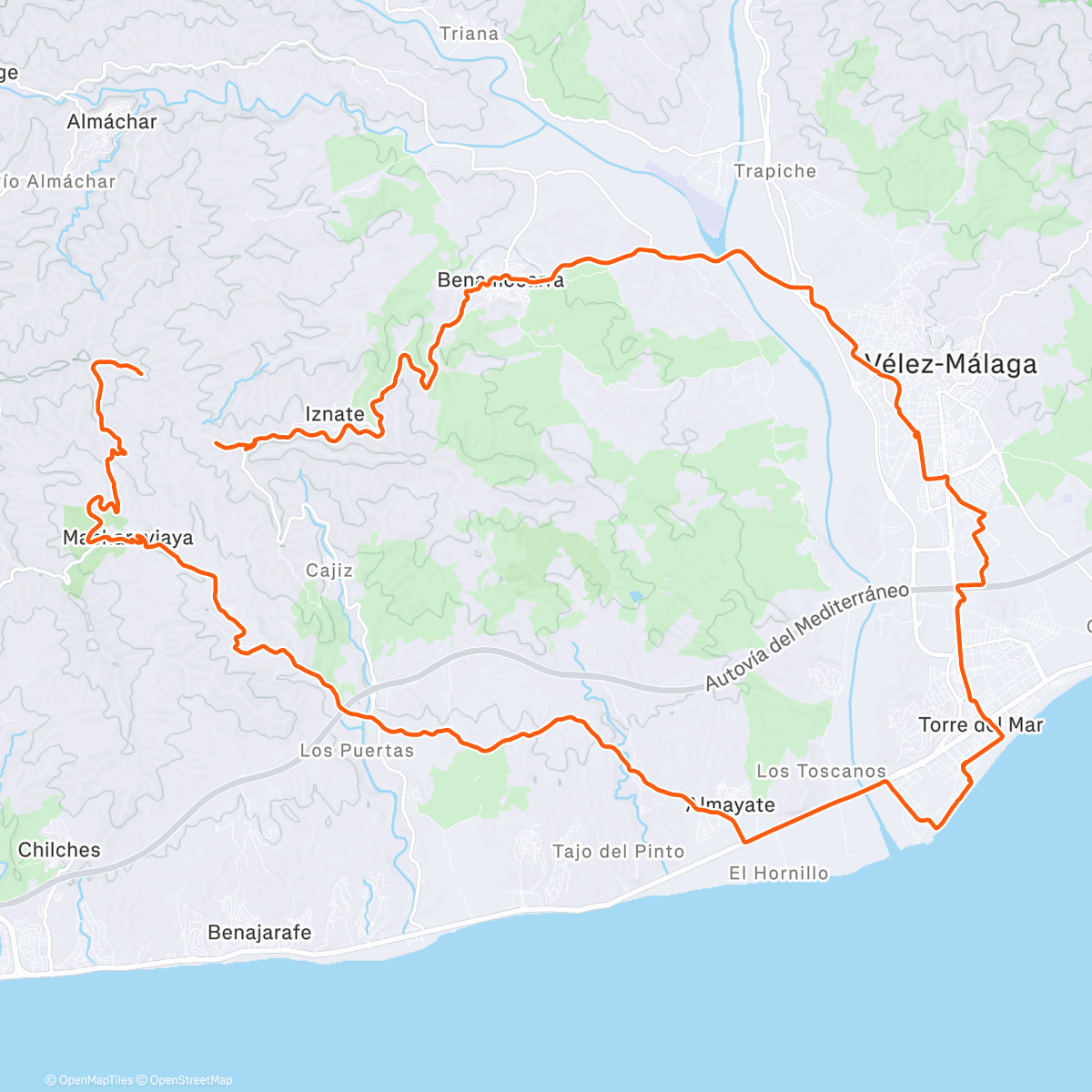 Map of the activity, Macharaviaya & Swim 🌥