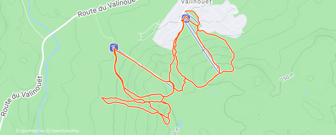 Карта физической активности (Ski de randonnée le matin)