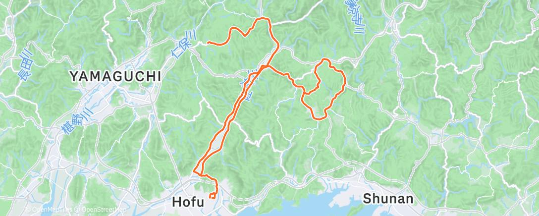 Map of the activity, 朝のライド