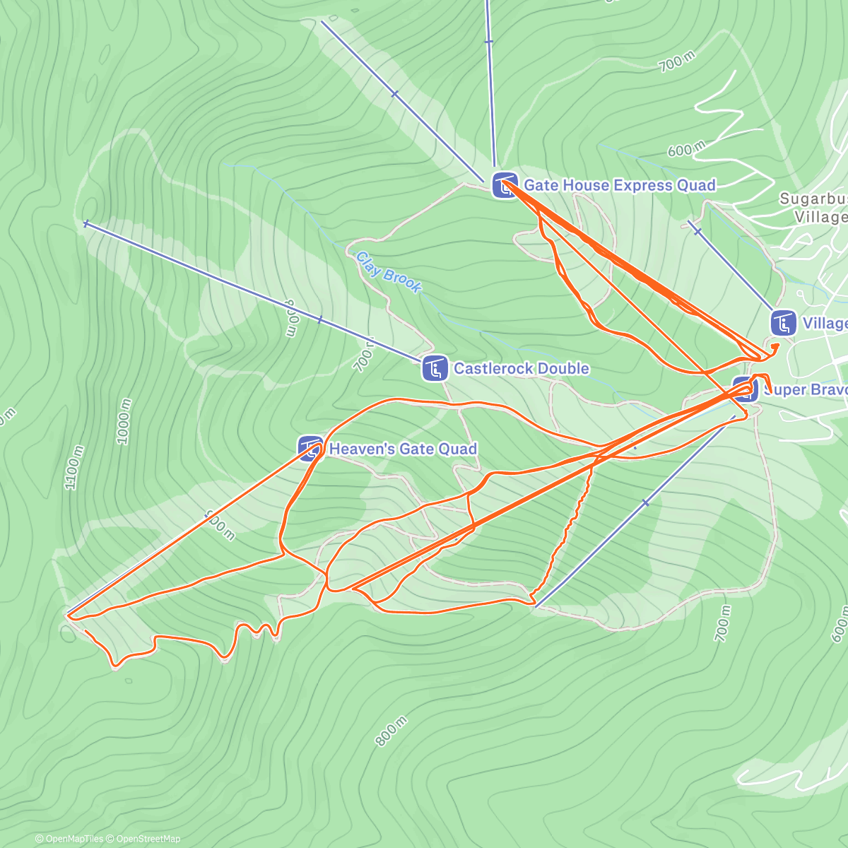 Map of the activity, Morning Alpine Ski