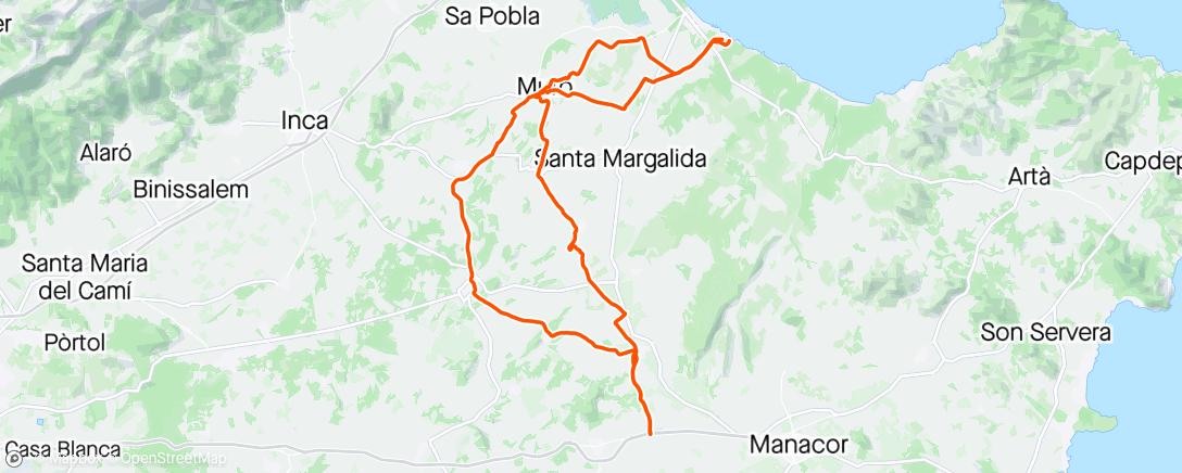 Map of the activity, Mallorca dag 2