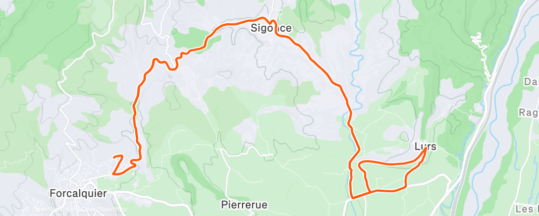 Map of the activity, Sortie vélo dans l'après-midi