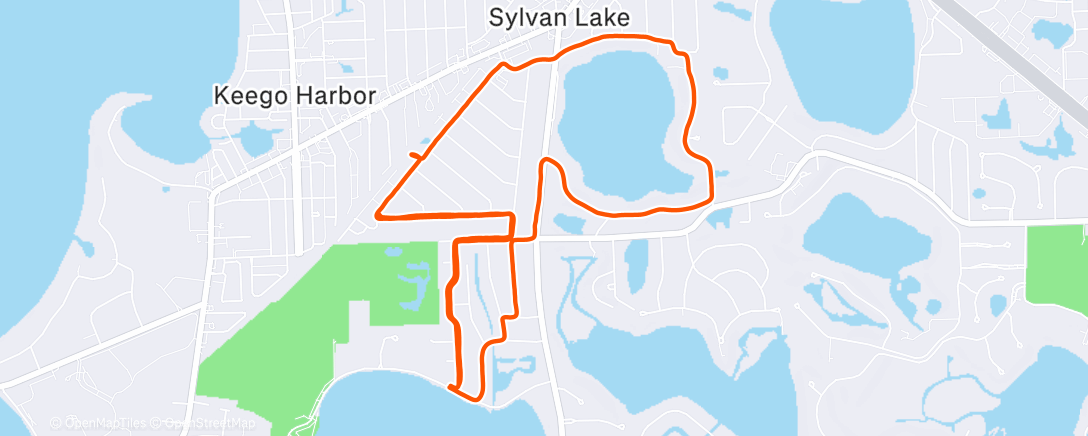 Map of the activity, Afternoon Run