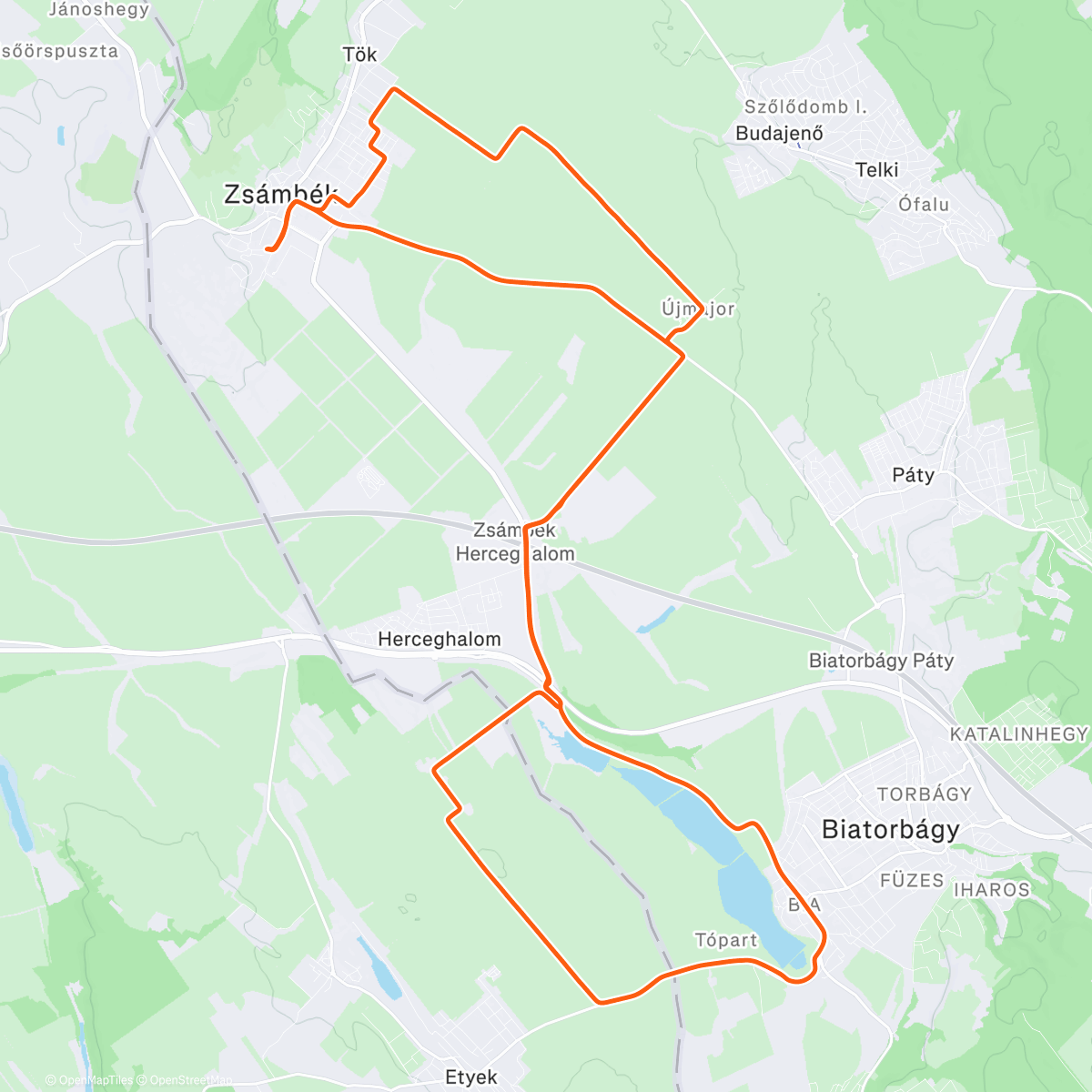 Map of the activity, MTB