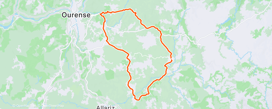 Map of the activity, Bicicleta por la tarde