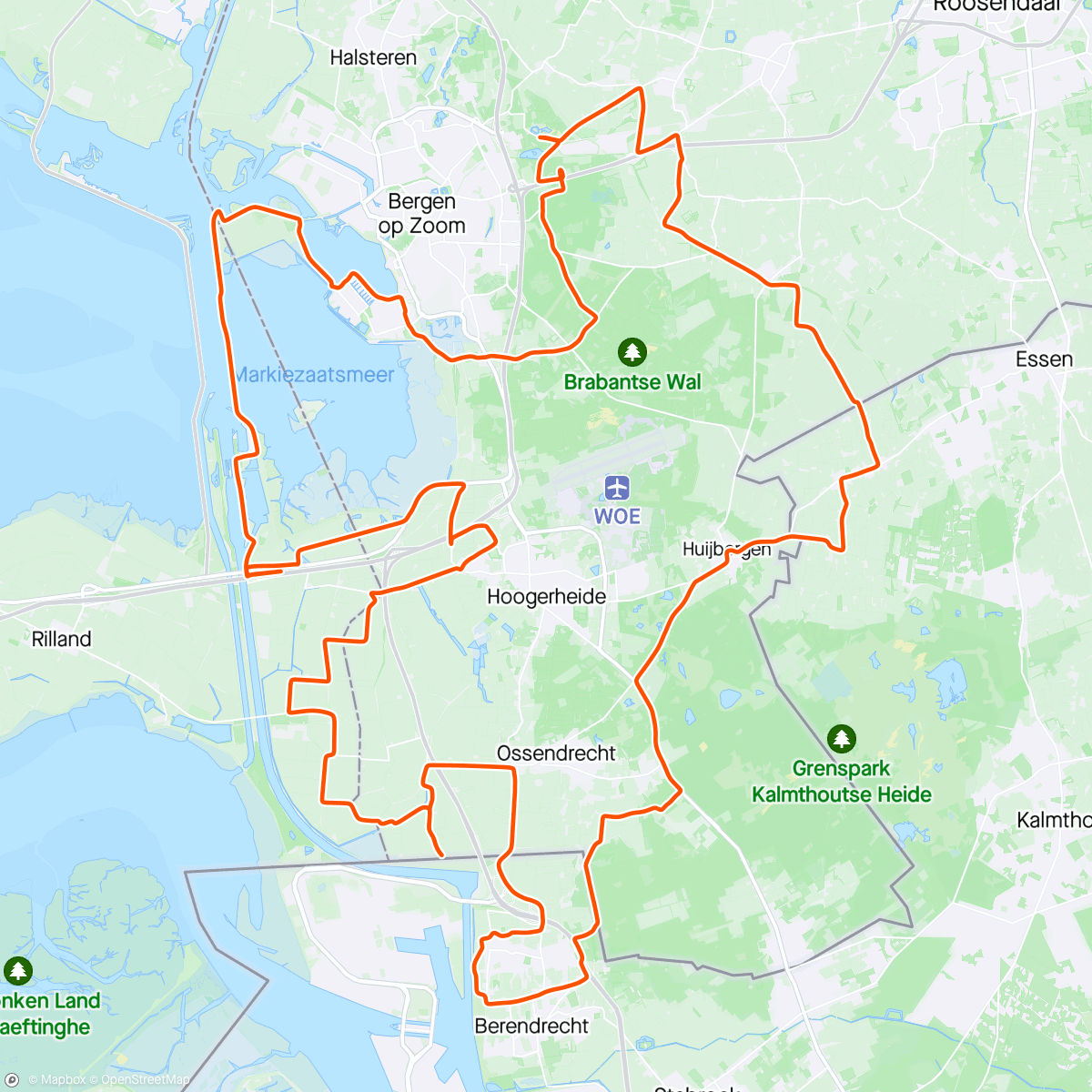 Map of the activity, Grenspalenklassieker Brabantse Wal