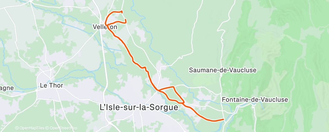 Map of the activity, Afternoon Ride