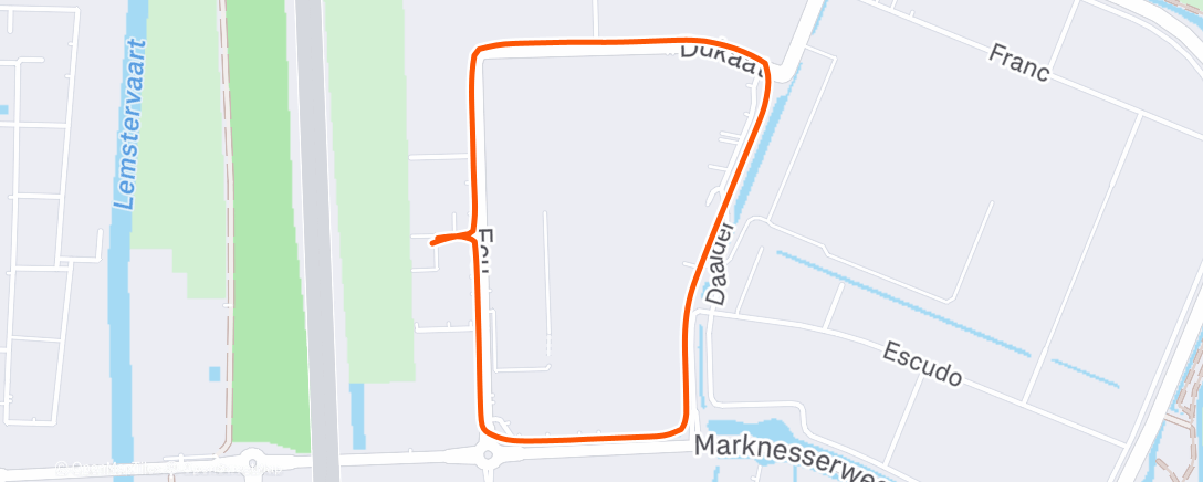 Map of the activity, Middagwandeling