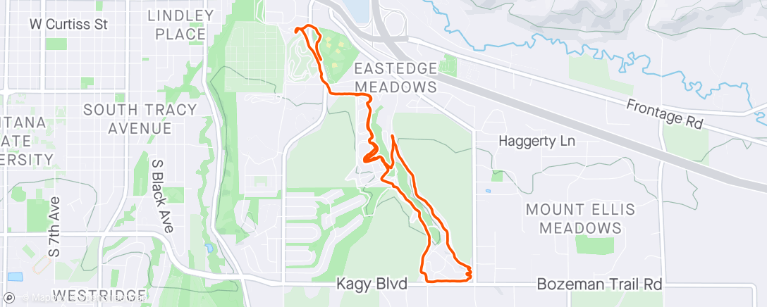 Map of the activity, 1st trail ride