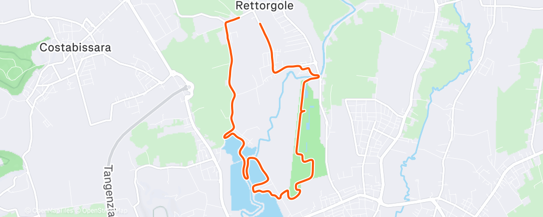 Карта физической активности (Bacino Bacchiglione - Parco della pace CR)