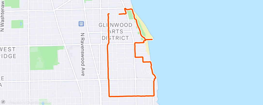 Map of the activity, Frosty face running with Ouiser