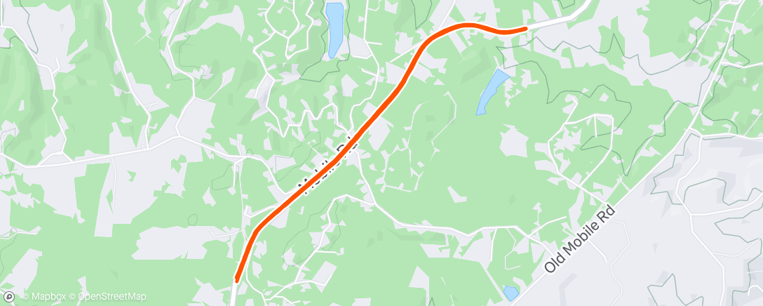 Map of the activity, Afternoon Run