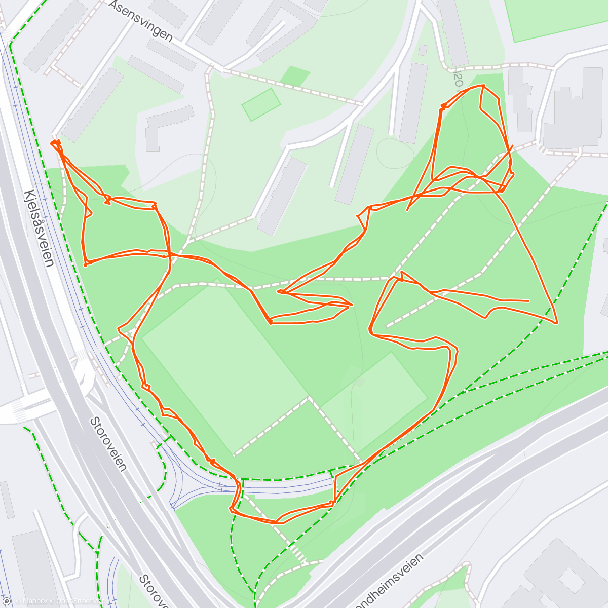 Map of the activity, Discgolf @ Muselunden