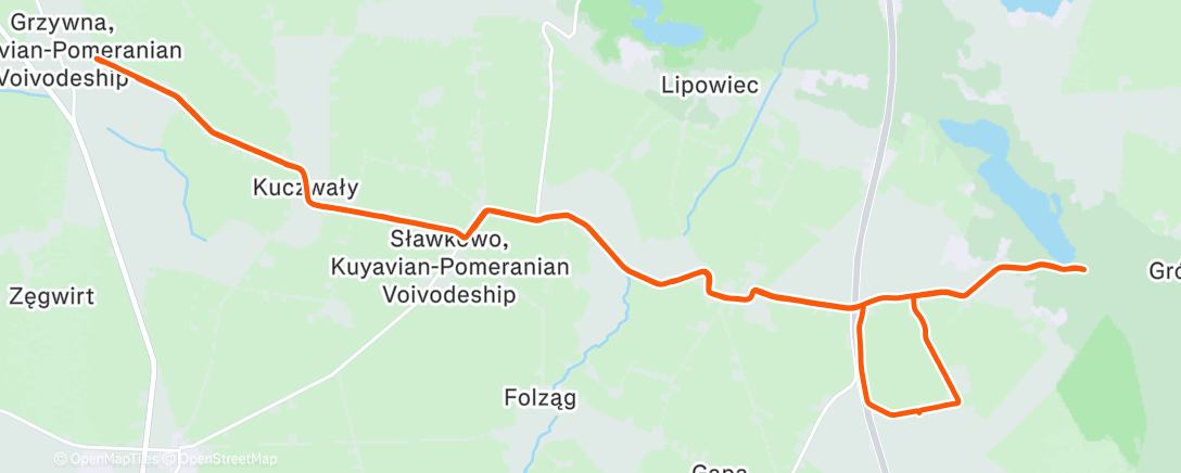 Map of the activity, Afternoon Ride