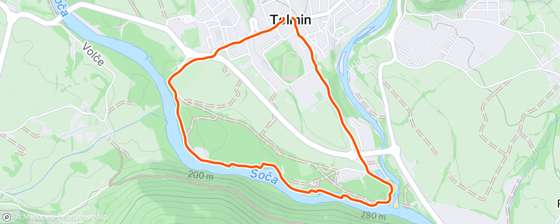 Map of the activity, Evening Walk