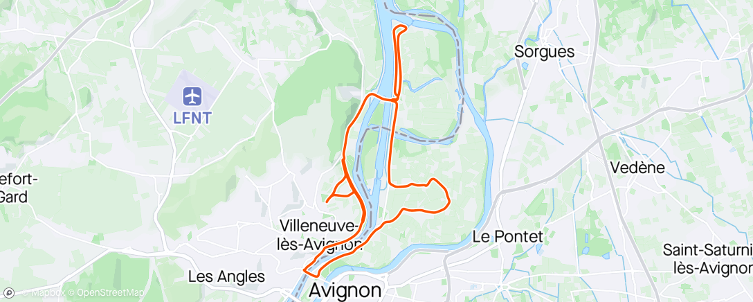 Map of the activity, Sortie vélo  gravel dans l'après-midi
