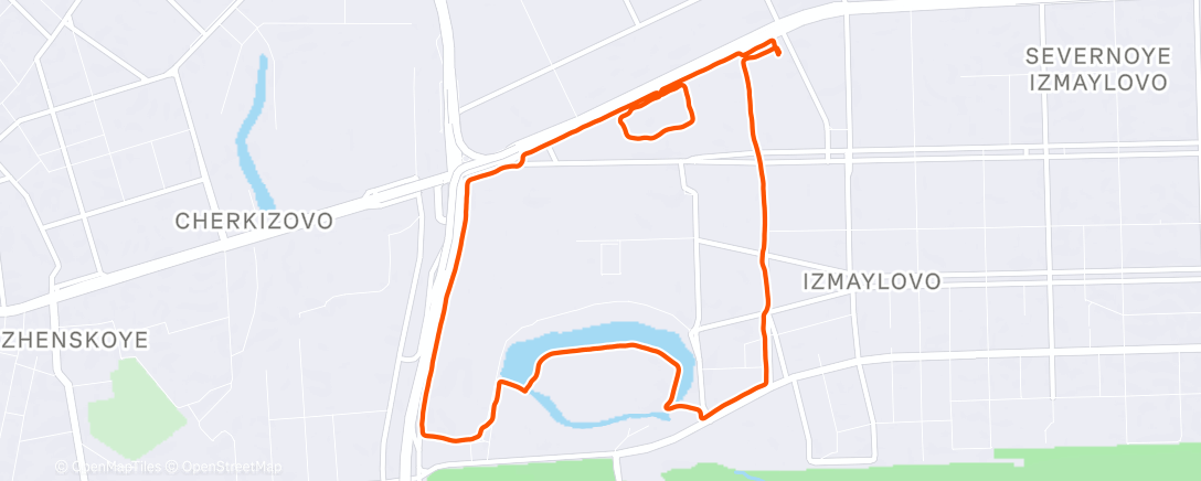 Map of the activity, Morning Run