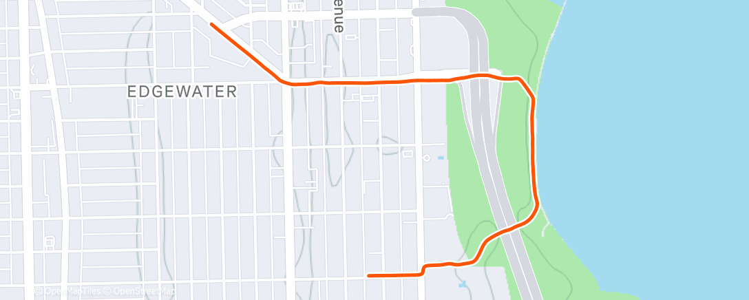 Map of the activity, Afternoon Run