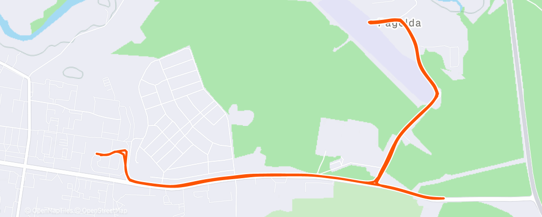 Map of the activity, Полуденный забег