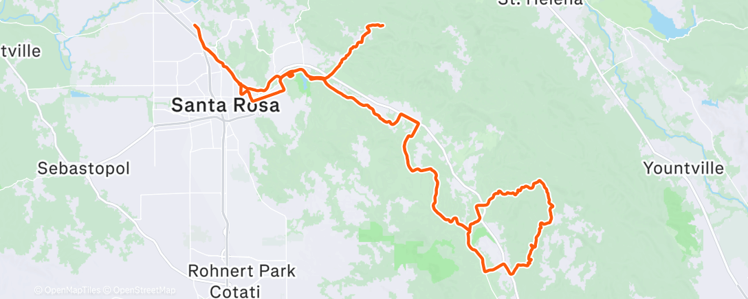 Map of the activity, Morning Ride