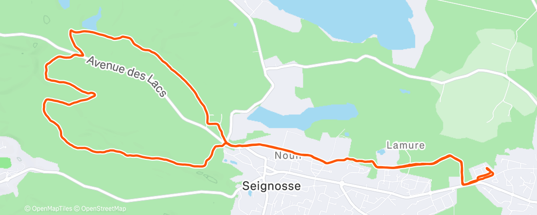 Map of the activity, Morning Trail Run