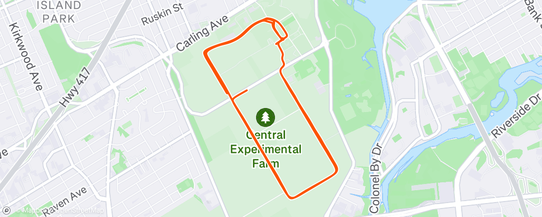 Map of the activity, Morning Run