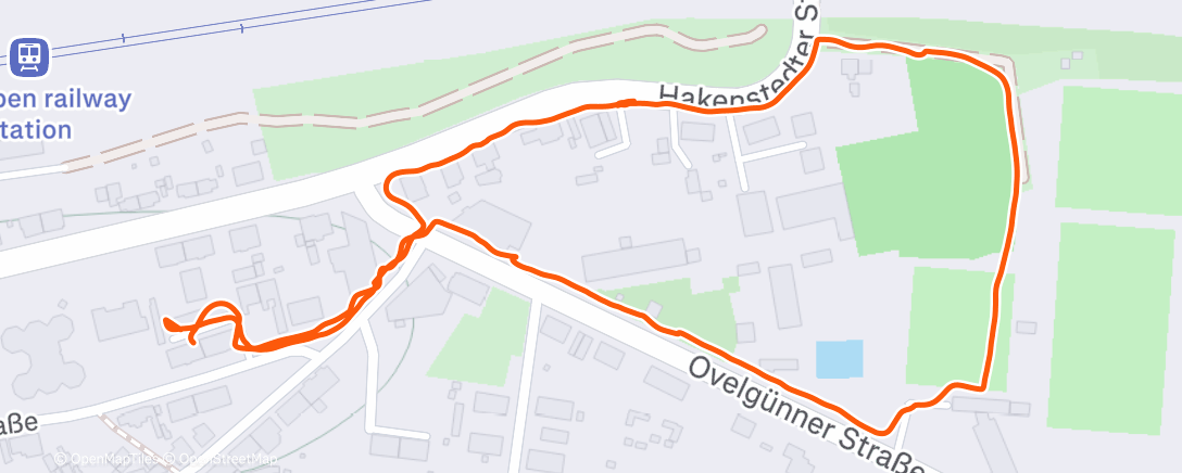 Map of the activity, Spaziergang am Abend