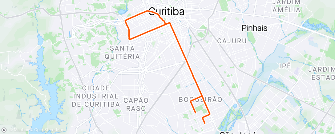 「Pedalada ao entardecer」活動的地圖