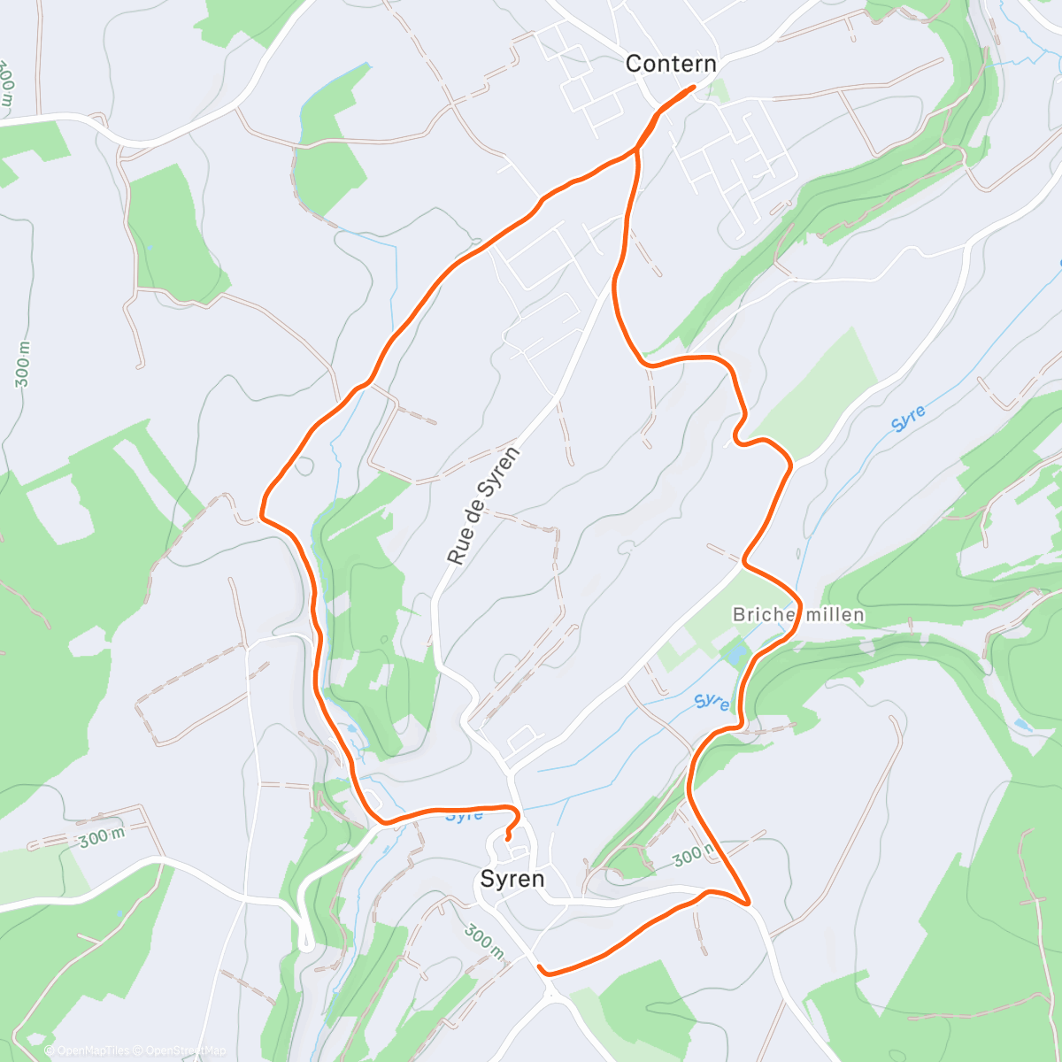Map of the activity, Marche dominicale à Syren avec Marco Sonia et Barney